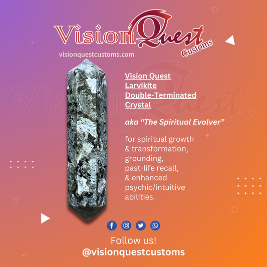 [M3] Vision Quest Larvikite Double-Terminated Crystal