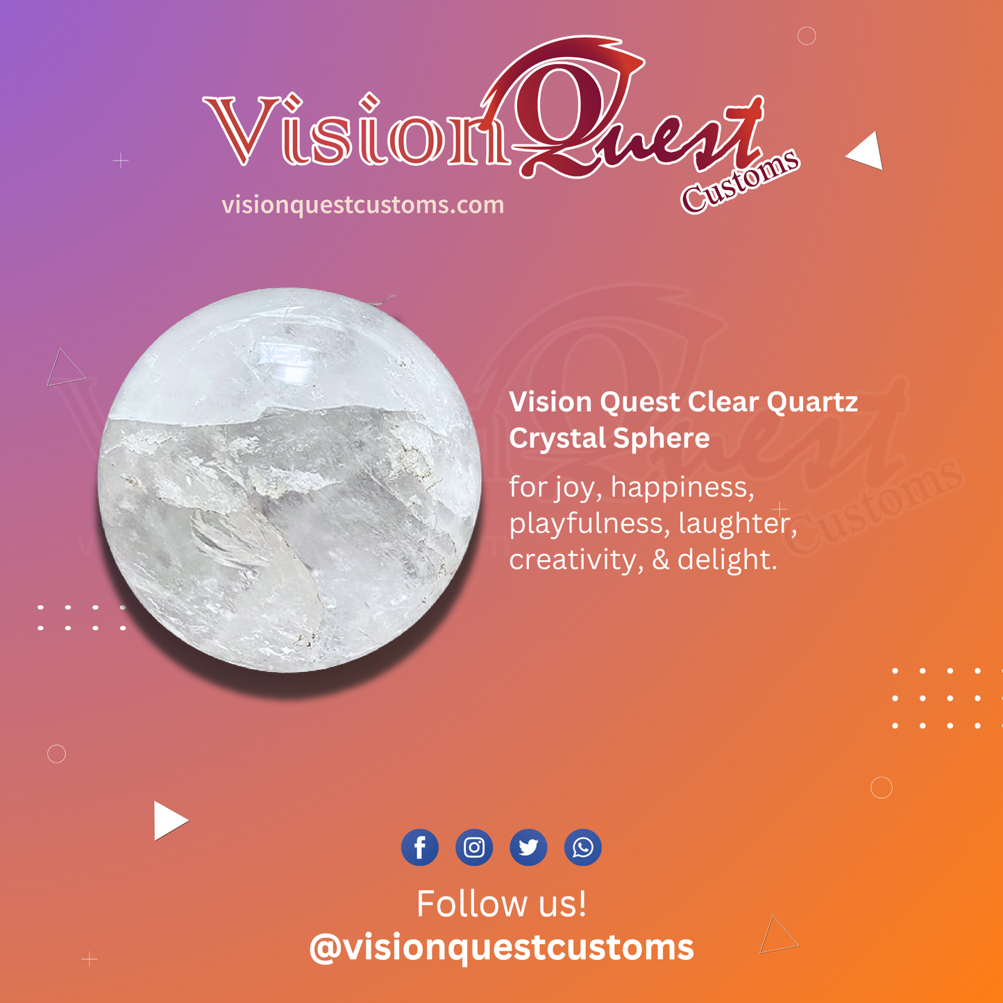 [S4] Vision Quest Clear Quartz Crystal Sphere