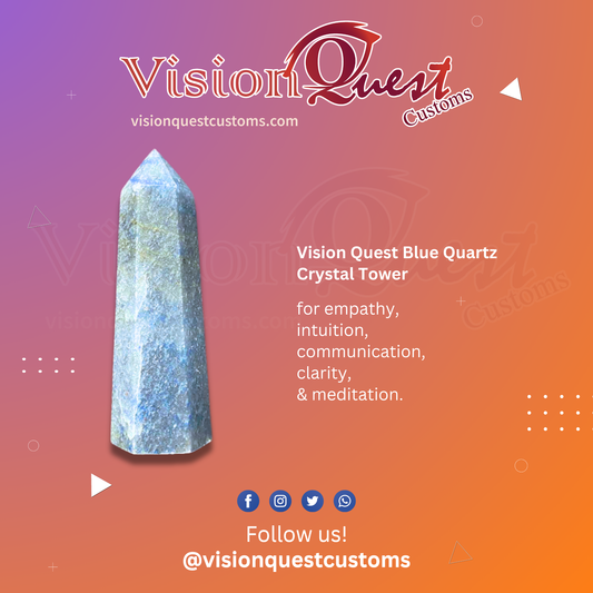 Vision Quest Blue Quartz Crystal Tower