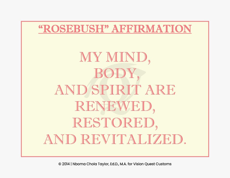 Rosebush Signature Affirmation Card (TM)