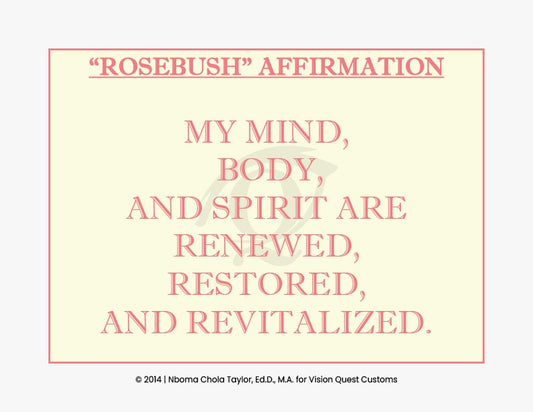 Rosebush Signature Affirmation Card (TM)