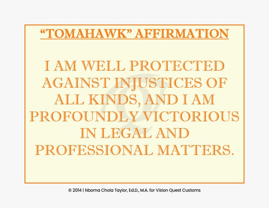 Tomahawk Signature Affirmation Card (TM)