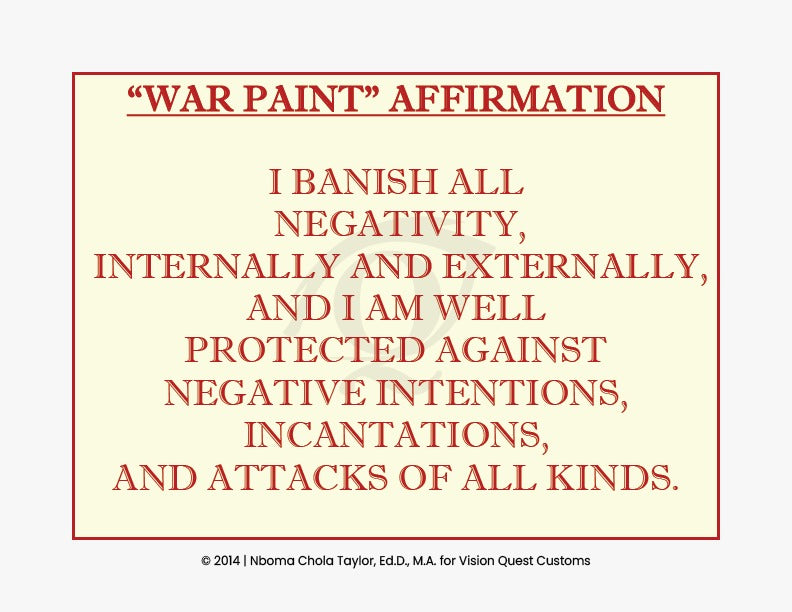 War Paint Signature Affirmation Card (TM)