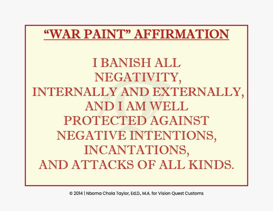 War Paint Signature Affirmation Card (TM)